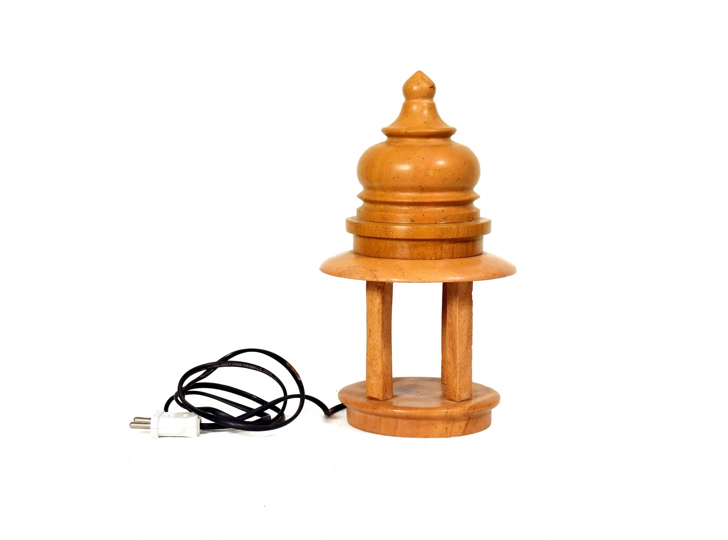 Gold Stone Lamp Stand Decorative Lamp and Tea Light Holder Temple Light Lamp.