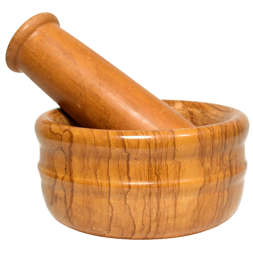 Stone Mortar and Pestle/Kharal/Amam Dasta/Okhli Grinding Set for Spices, Kitchen Stone