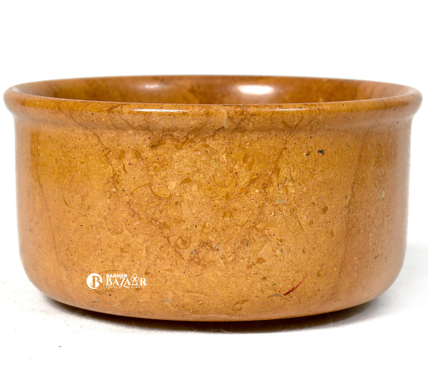 Stone Bowl, Serving Bowl, Home Centre Bowl for Natural and Organic Living Made of Jaisalmer Yellow Stone