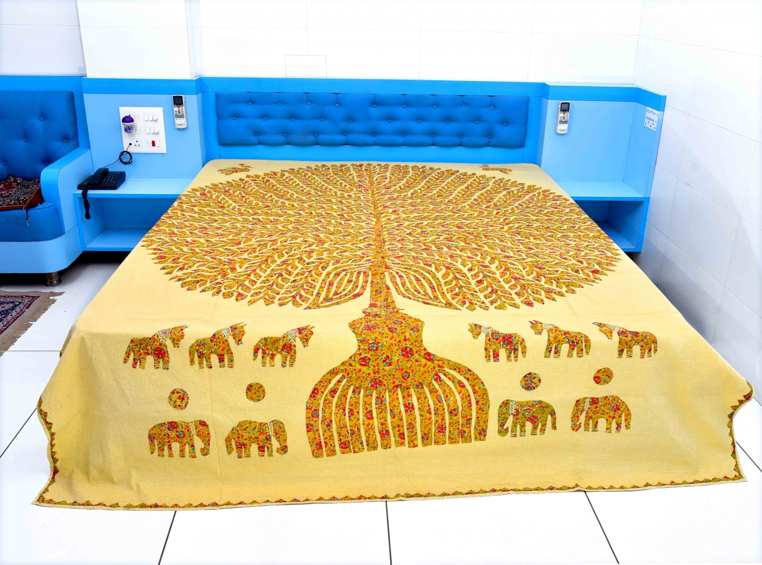 Applique Big Tree Cotton Bedsheet