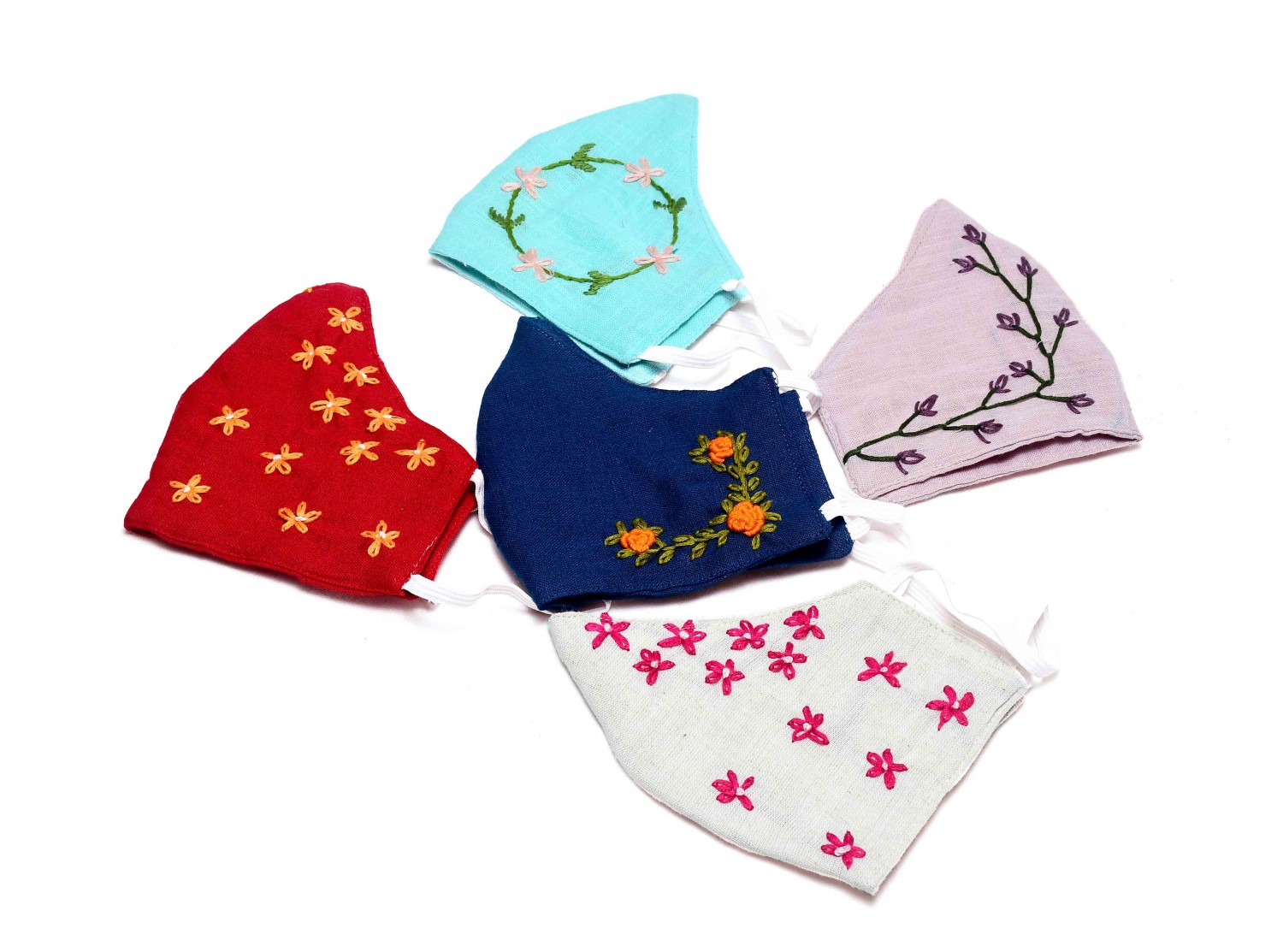 Cotton Embroidered Non Surgical Mask