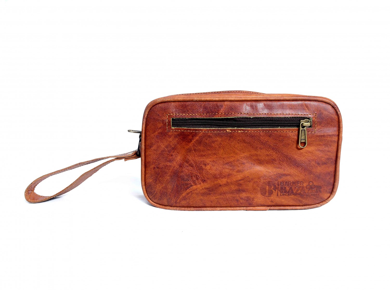 Genuine Leather Toiletry Bag - Portable Travel Shaving Kit and Cosmetic Organizer for Men and Women for Business Trip and Vacations