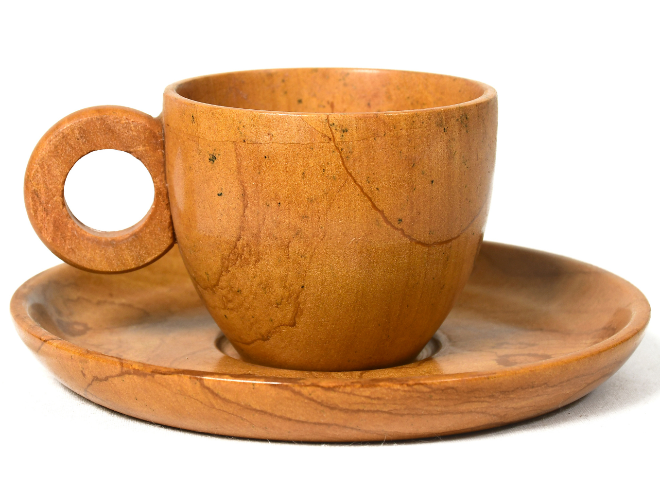 Stone Tea Cup Set ( Jaisalmer Stone Natural Gold Colour Set of 6 Pcs )