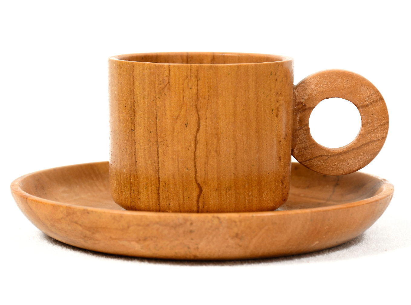 Stone Coffee Cup Made of Jaisalmer Stone Natural Gold Colour ( Set of 6 Pcs)