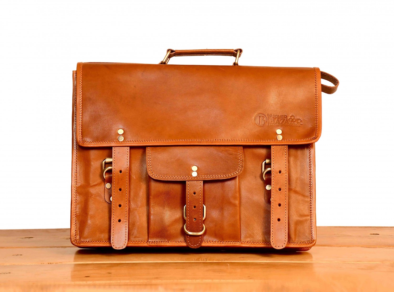 Genuine Leather Laptop Bag for All 12 inch to 15 inch Laptops and Tablets - Bag Size 16 Inch